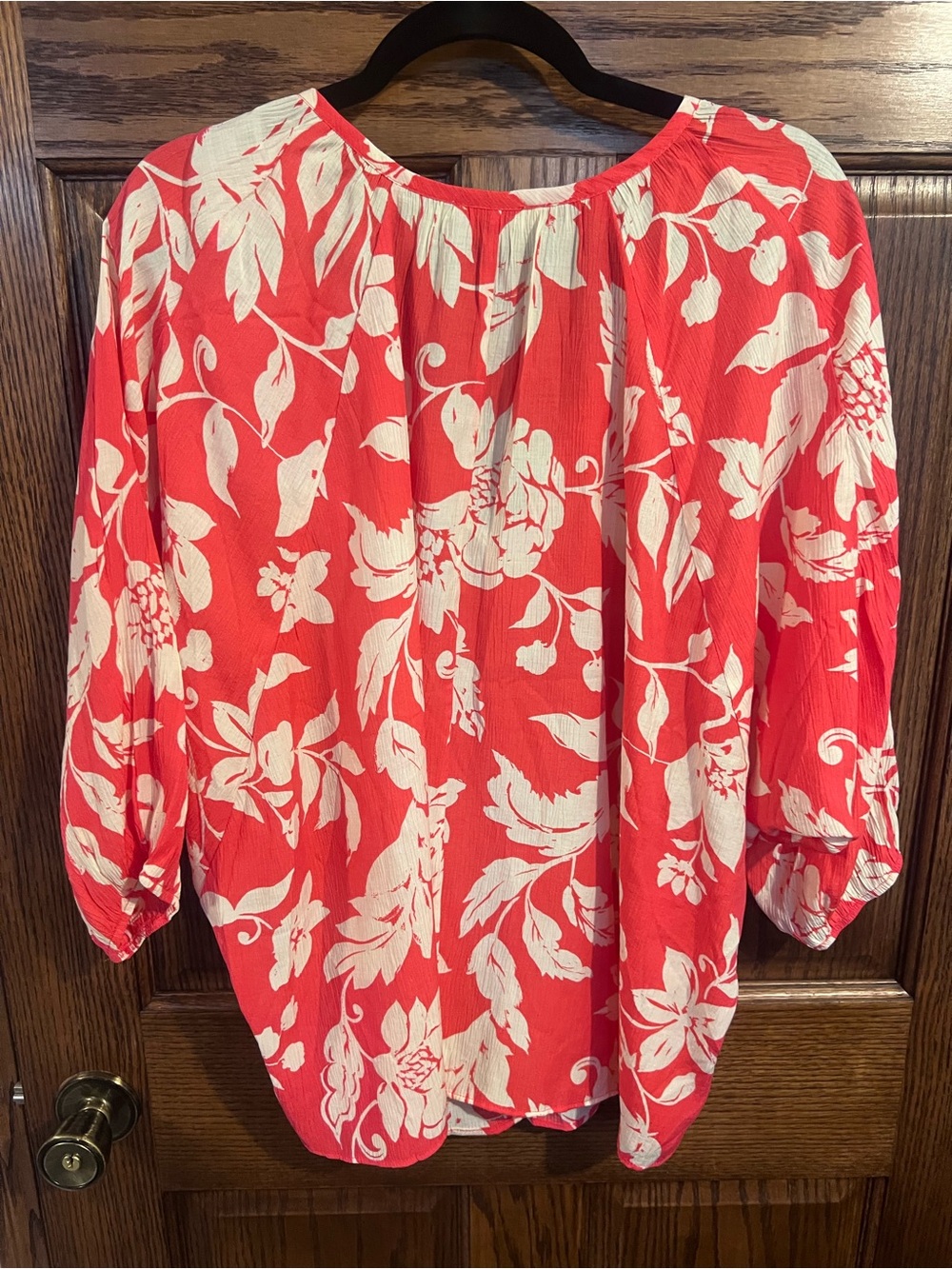 easel Coral Floral Tunic Top - Picture 4 of 4